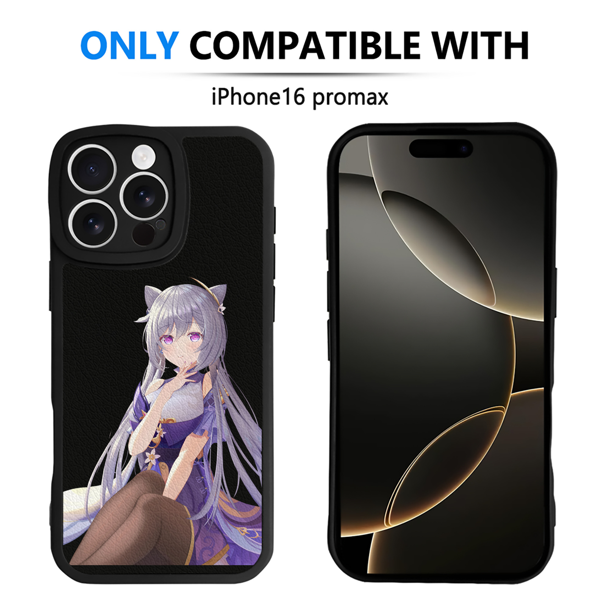 げんし神 刻晴 こくせい genshin Kokusei 【iPhone 16シリーズ対応】シリコンスマホケース（レザー調） 材質：シリコン